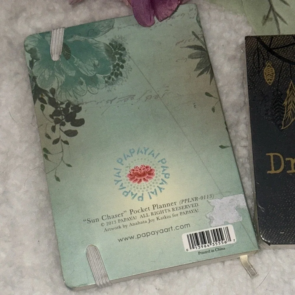 Papaya Art Sun Chaser Pocket Planner and Dreamer Mini Notebook Set Floral Gold